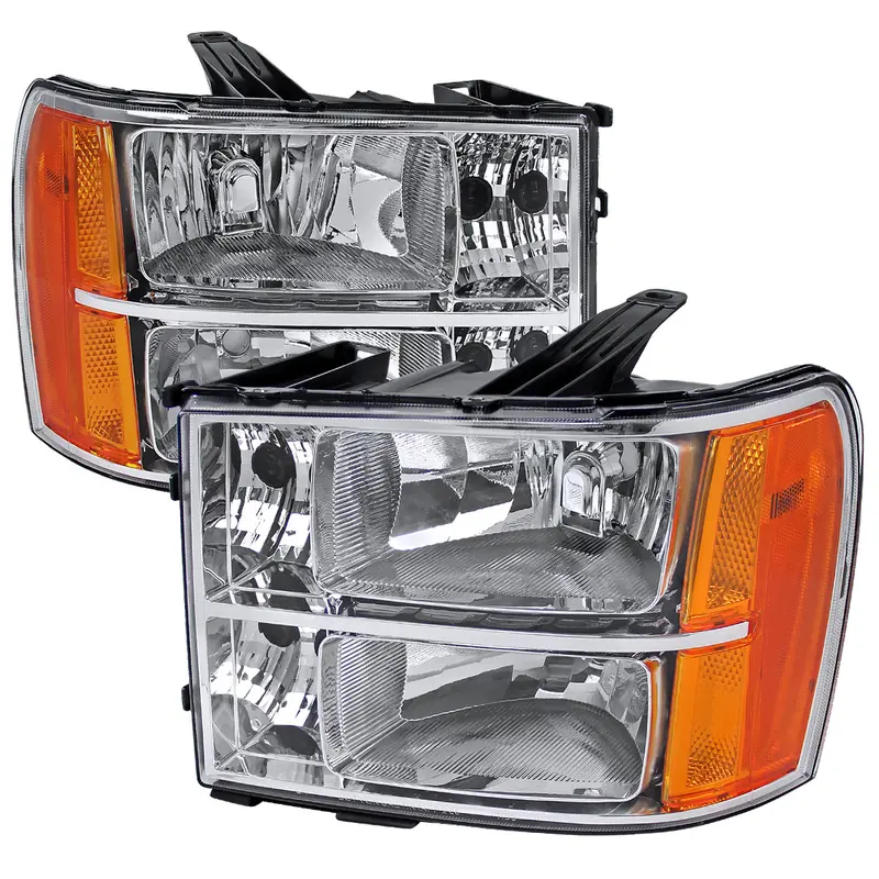 Spec-D 07-14 Gmc Sierra 1500D 2500D Denali Headlights Oem Style Chrome 1