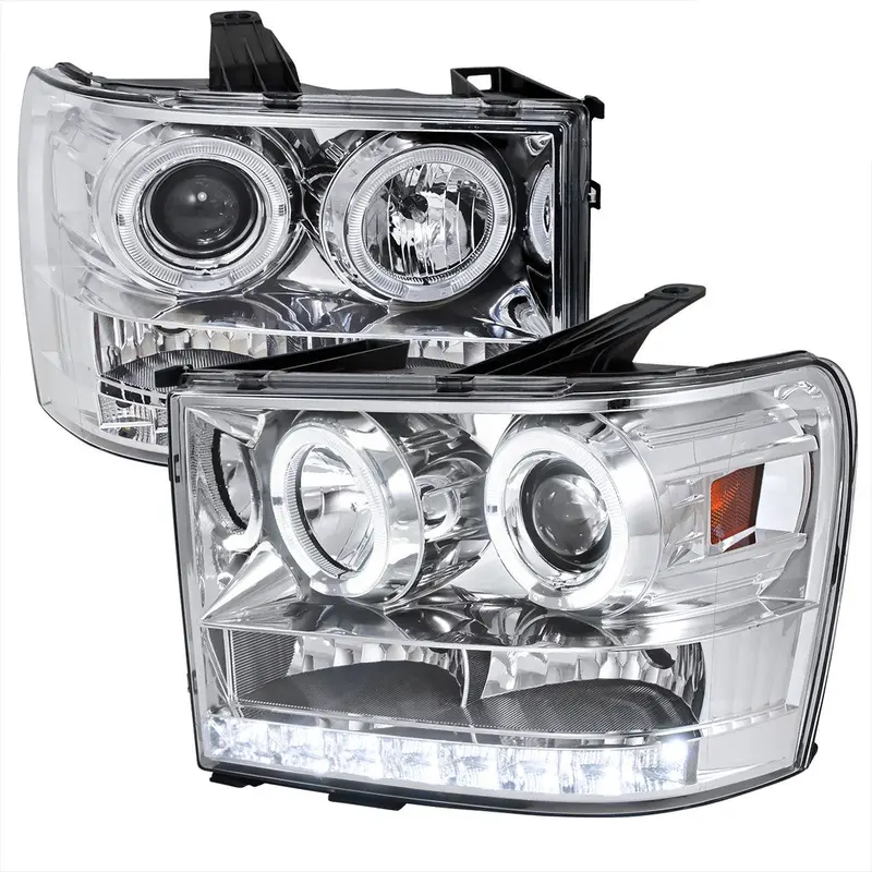 Spec-D 07-14 Gmc Sierra Pickup Projector Headlights Chrome 1