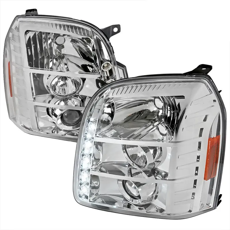 Spec-D 07-14 Gmc Yukon Denali Halo Projector Headlights Chrome 1