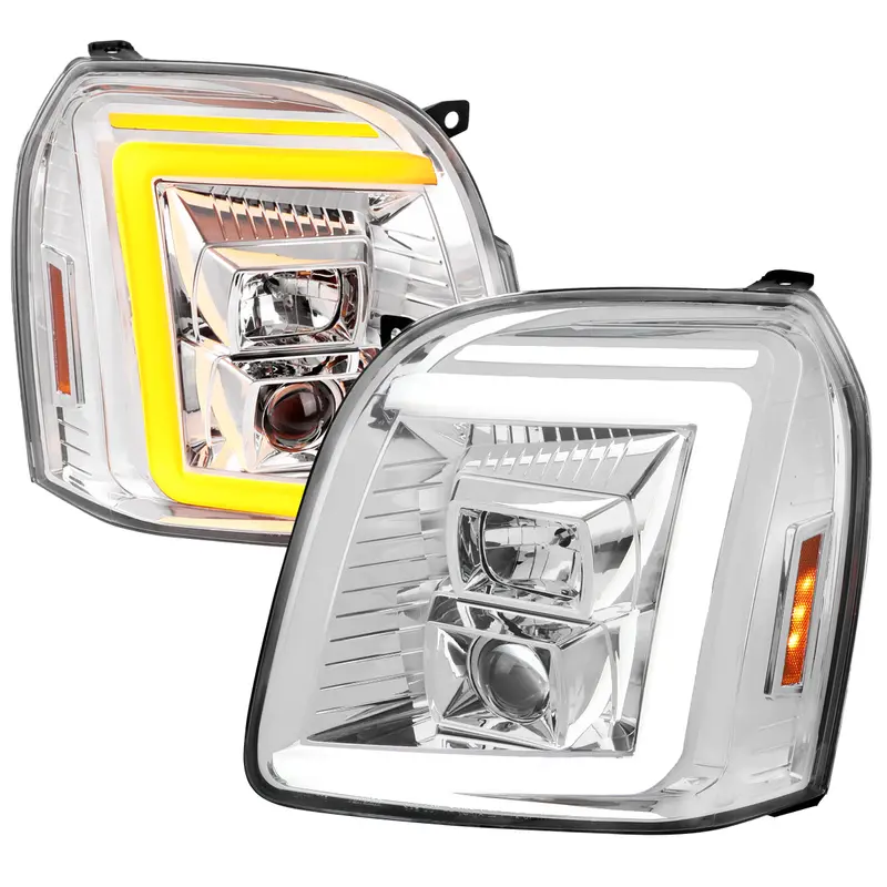 Spec-D 07-14 Gmc Yukon/Xl 1500/Xl 2500 Sequential Headlights Chrome 1