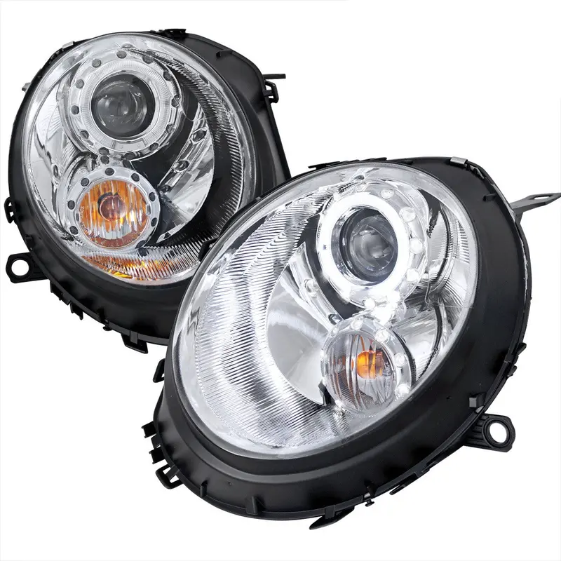 Spec-D 07-15 Mini Cooper Headlights Halo Projector Chrome 1