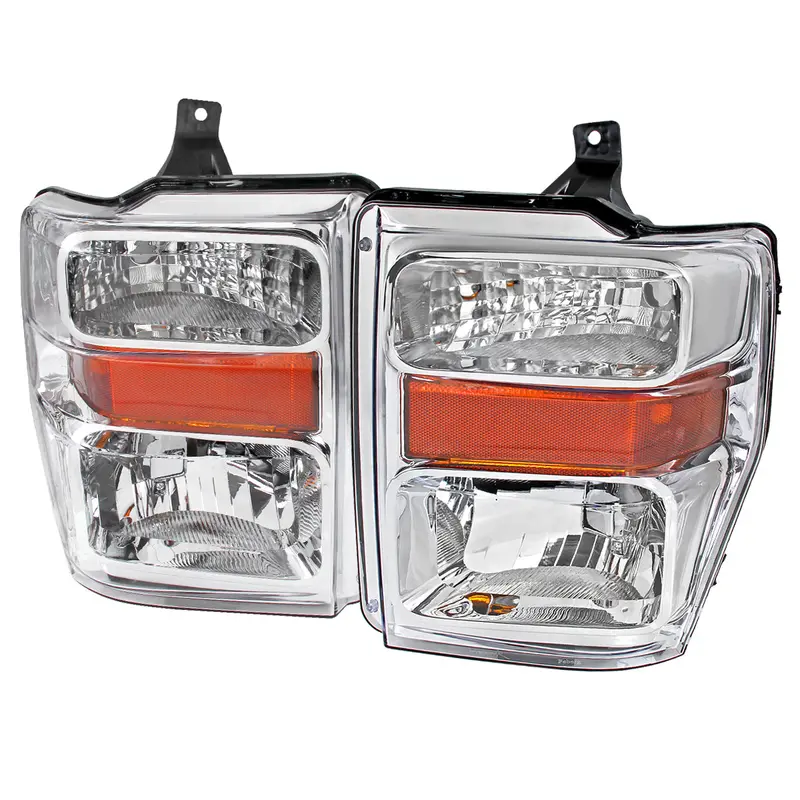 Spec-D 08-10 F-250/F-350/F-450 Super Duty Headlights Oem Style Chrome 1