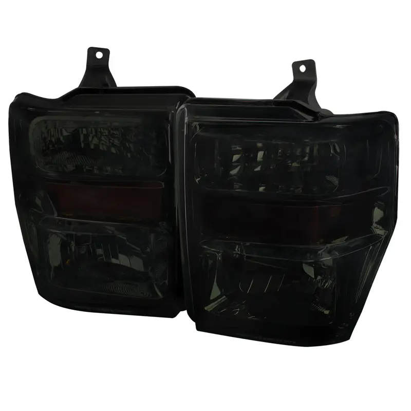 Spec-D 08-10 F-250/F-350/F-450 Super Duty Oe Style /Smoked Headlights 1