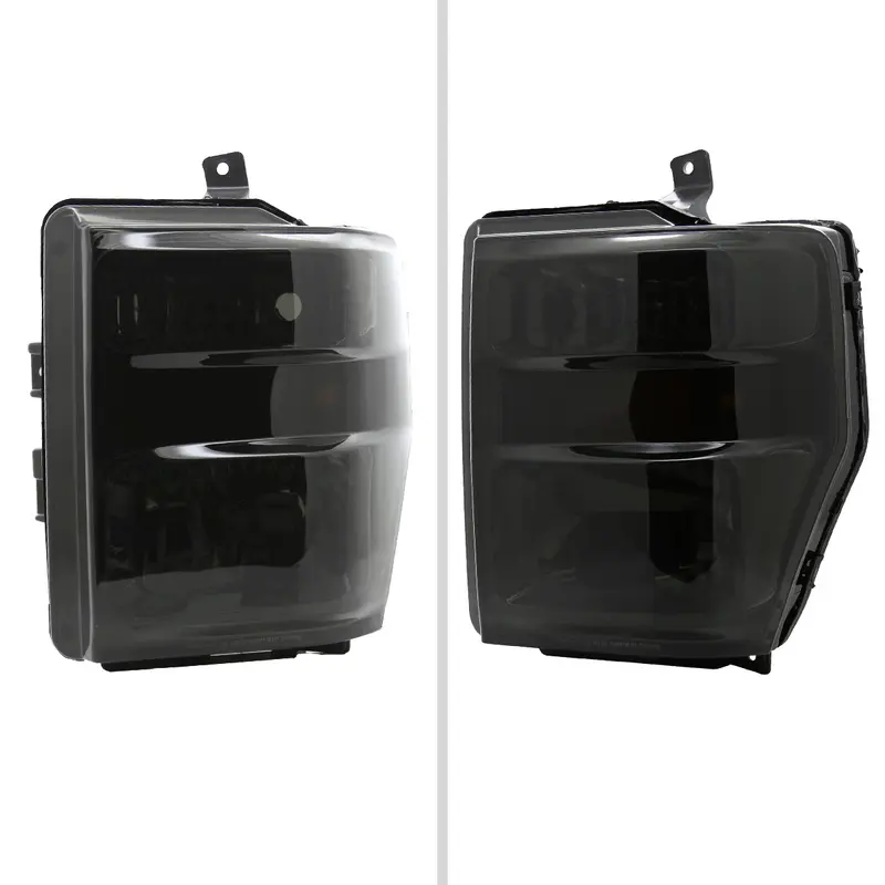 Spec-D 08-10 F-250/F-350/F-450 Super Duty Oe Style /Smoked Headlights 2