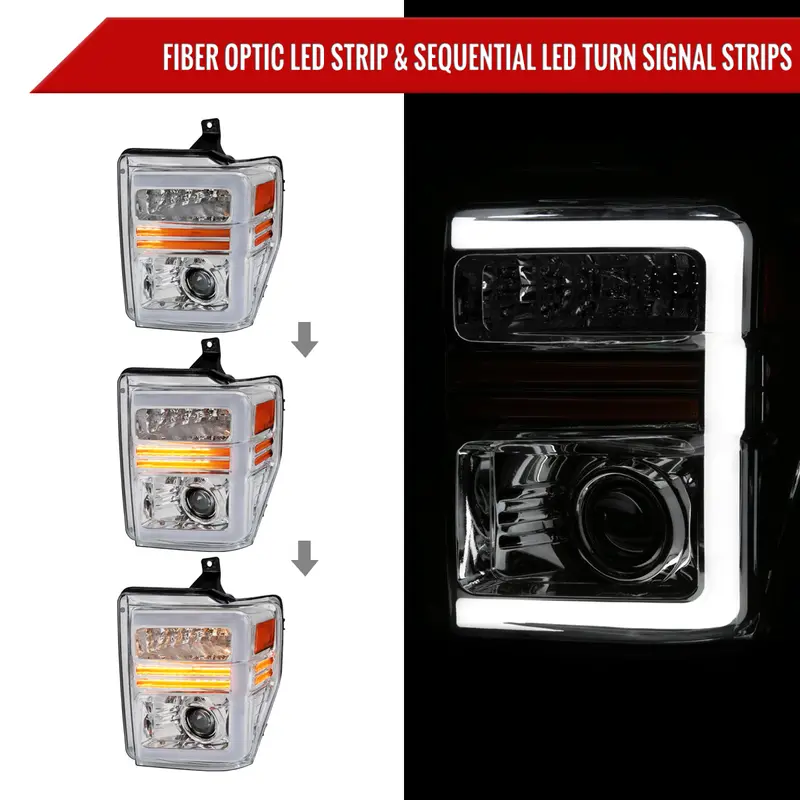 Spec-D 08-10 F250/F350/F450/F550 Super Duty Headlights Sequential 2