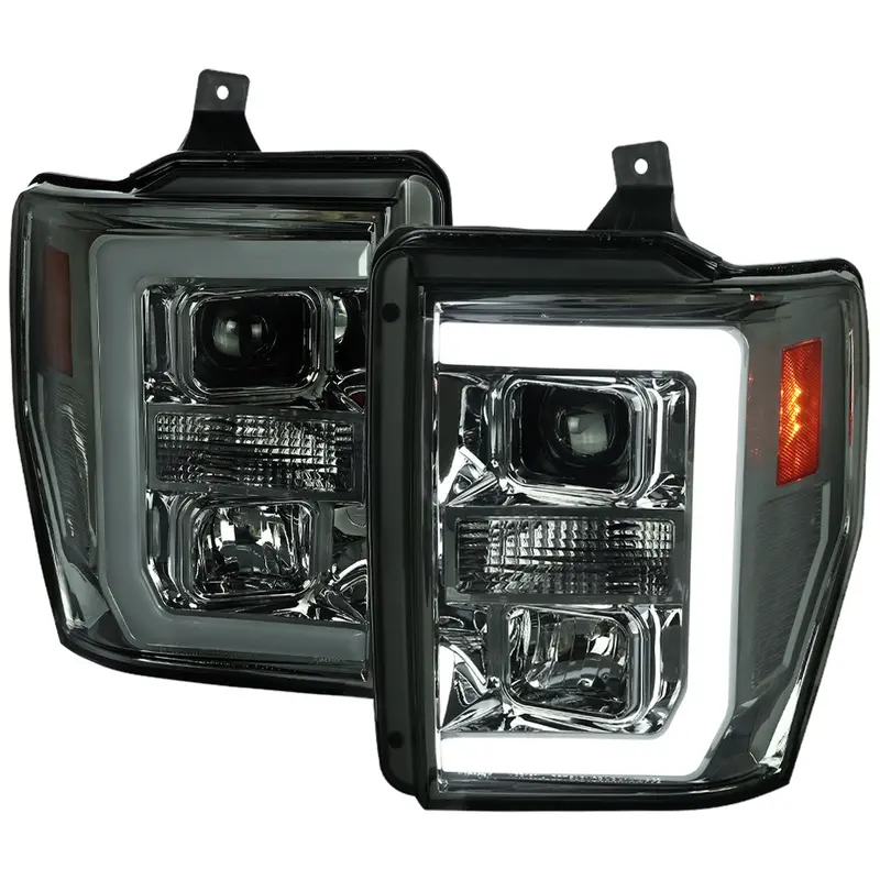 Spec-D 08-10 F250 F350 F450 Super Duty Headlights Chrome Sm 1