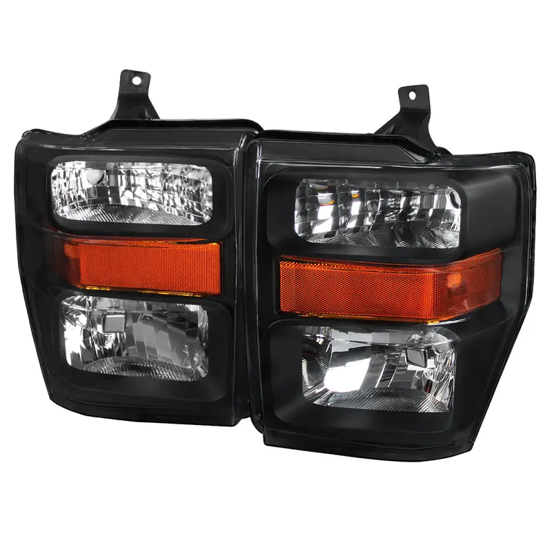 Spec-D 08-10 Ford F-250 F-350 F-450 F-550 Headlights Projector Black 1