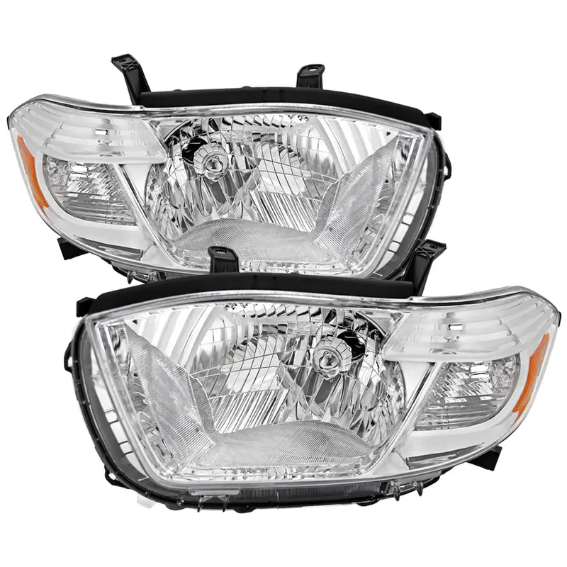 Spec-D 08-10 Highlander Headlights Oem Halogen Replacement Chrome 1
