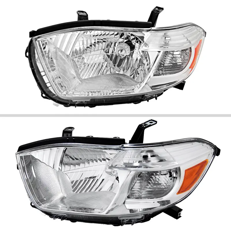 Spec-D 08-10 Highlander Headlights Oem Halogen Replacement Chrome 2