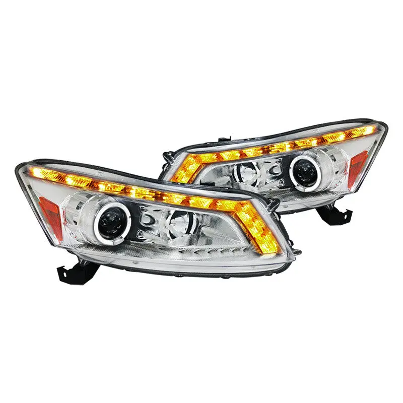 Spec-D 08-12 Accord Sedan Halo Projector Headlights Chrome 1