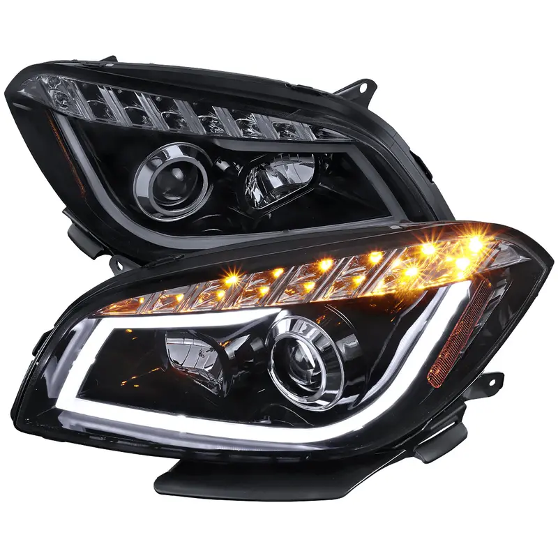 Spec-D 08-12 Chevy Malibu Headlights Projector Glossy Black/Smoked 1