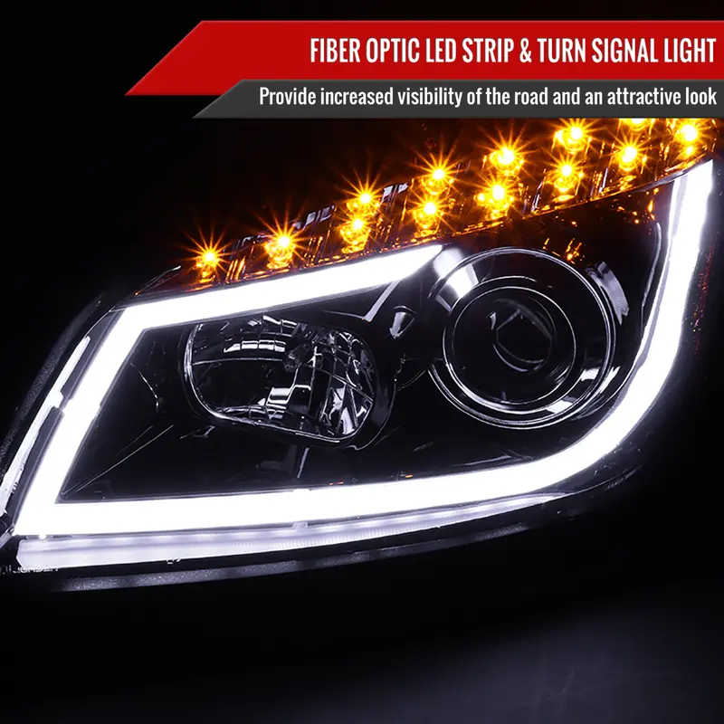 Spec-D 08-12 Chevy Malibu Headlights Projector Glossy Black/Smoked 2