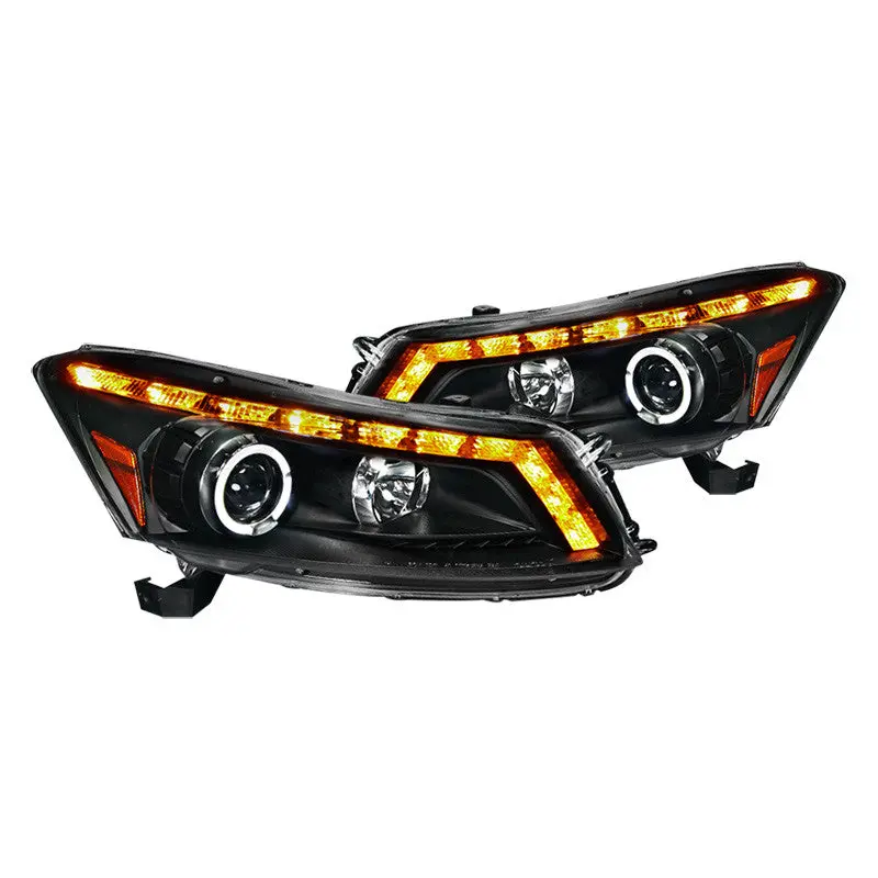 Spec-D 08-12 Honda Accord 4D Projector Black Headlights 1
