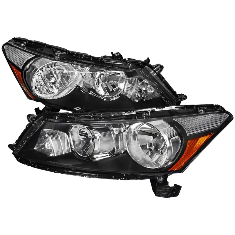 Spec-D 08-12 Honda Accord Sedan Headlights Oem Style Crystal Black 1