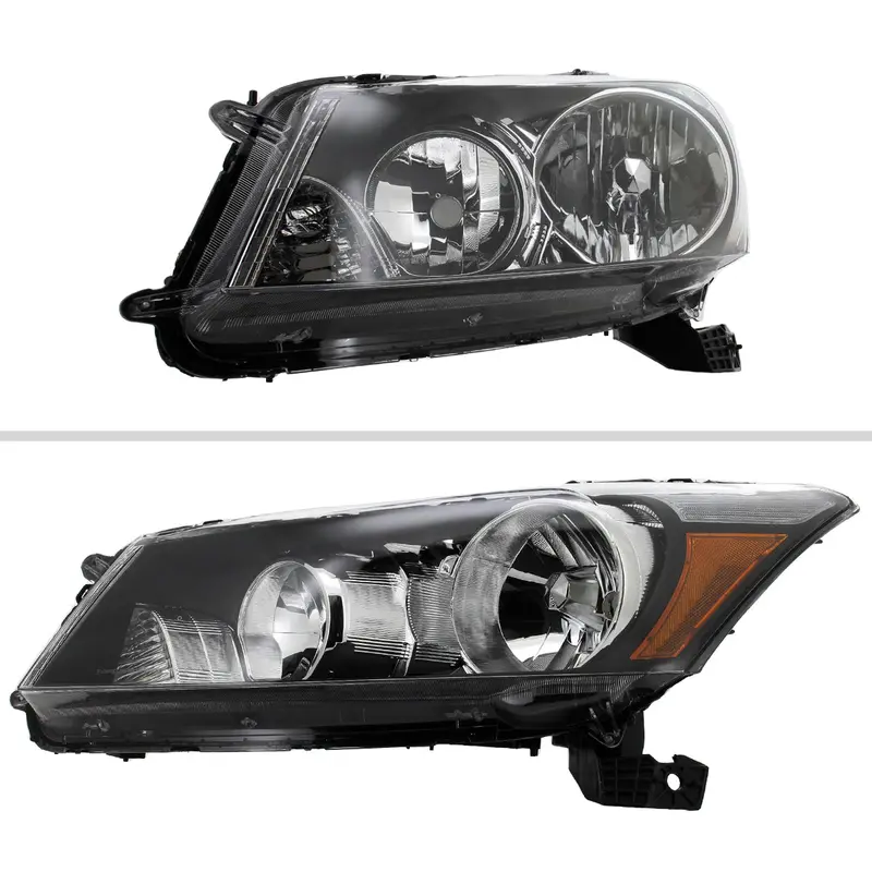 Spec-D 08-12 Honda Accord Sedan Headlights Oem Style Crystal Black 2