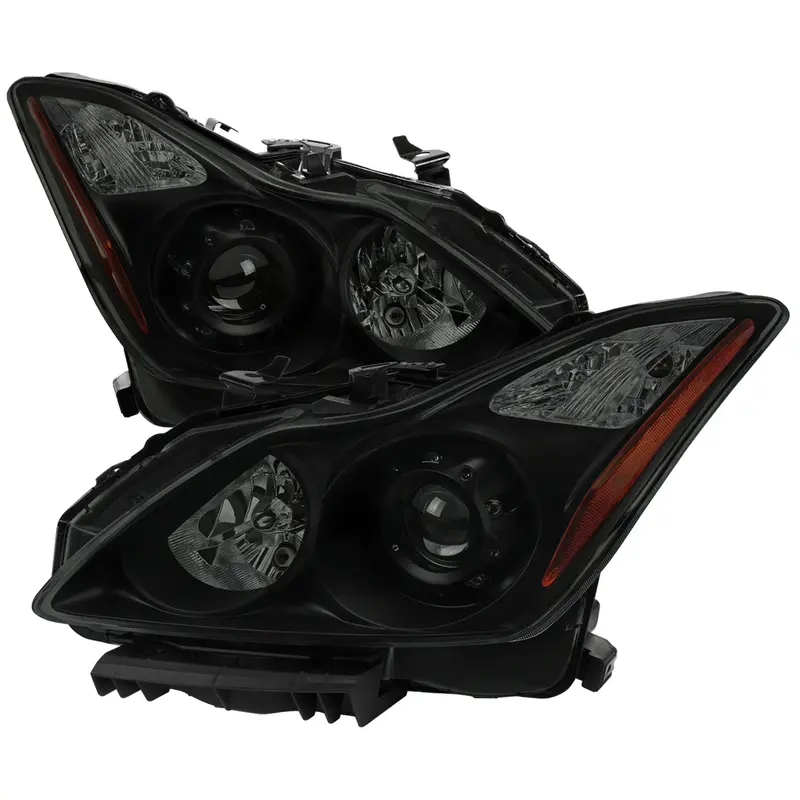 Spec-D 08-13 G37/14-15 Q60 2Dr Headlights Oem Style Black/Smoked 1
