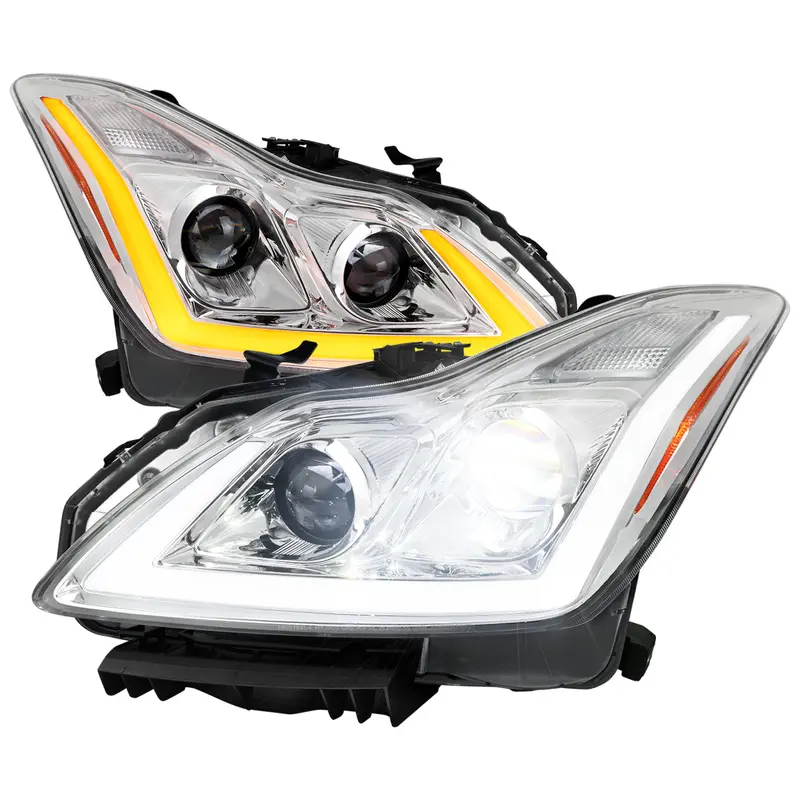 Spec-D 08-13 G37/14-15 Q60 2Dr Headlights Sequential Led Clear 1