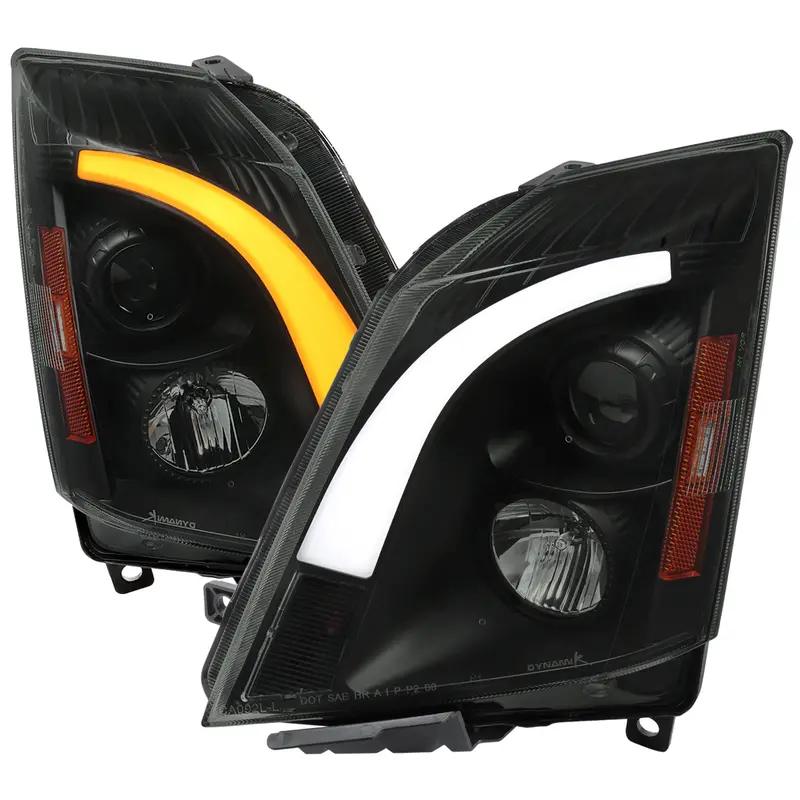 Spec-D 08-14 Cadillac Cts Sequential Led Headlights Black/Smoked 1