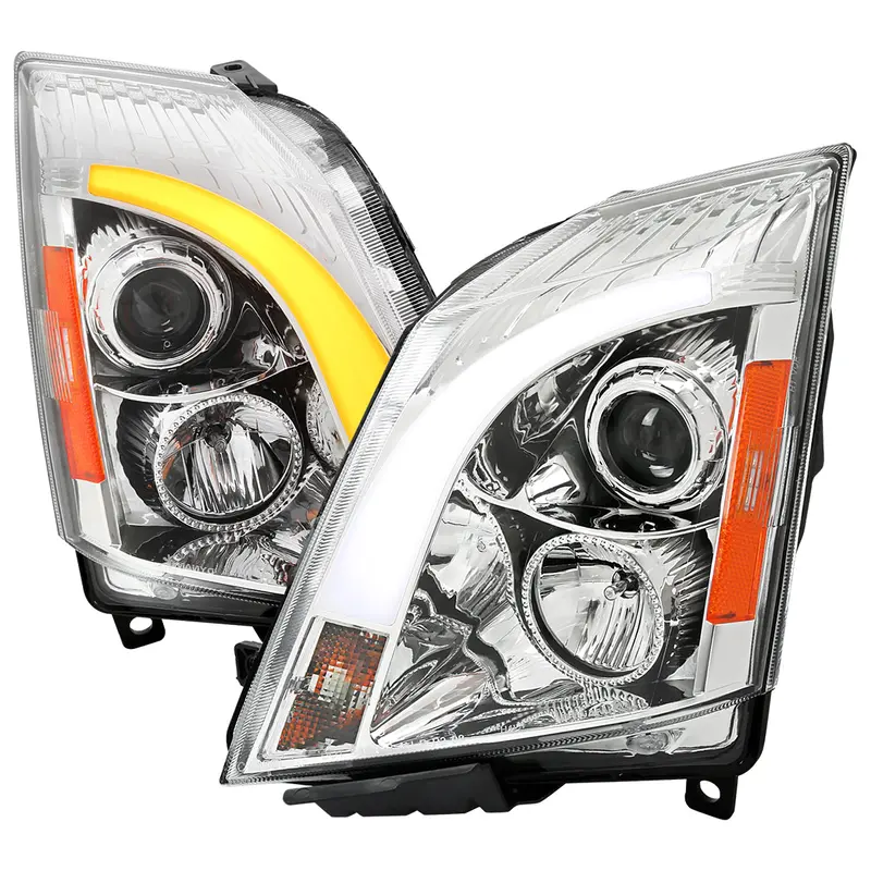 Spec-D 08-14 Cadillac Cts Sequential Projector Headlights Chrome 1