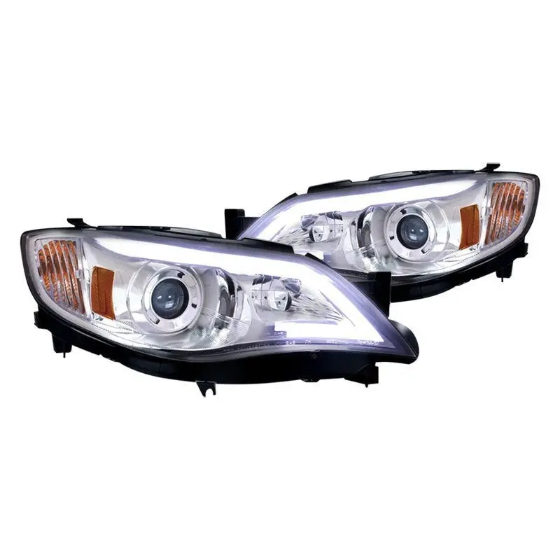 Spec-D 08-14 Impreza Projector Headlights Chrome Drl Strip 1