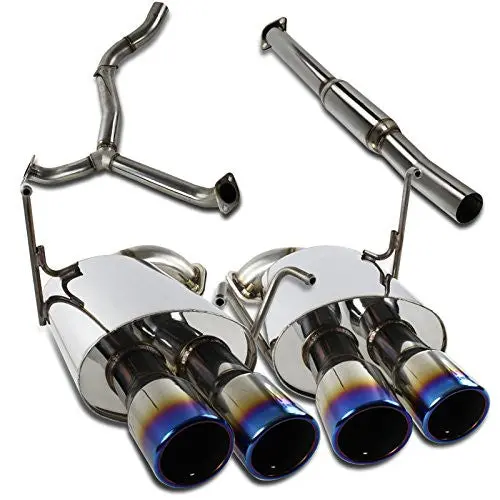 Spec-D 08-14 Subaru Wrx Sti Catback Exhaust Burnt Tips 1