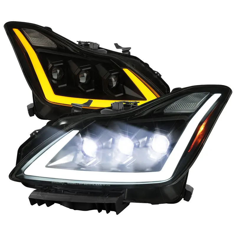 Spec-D 08-15 Infiniti G37/Q60 Coupe Headlights Led Sequential Smoked 1