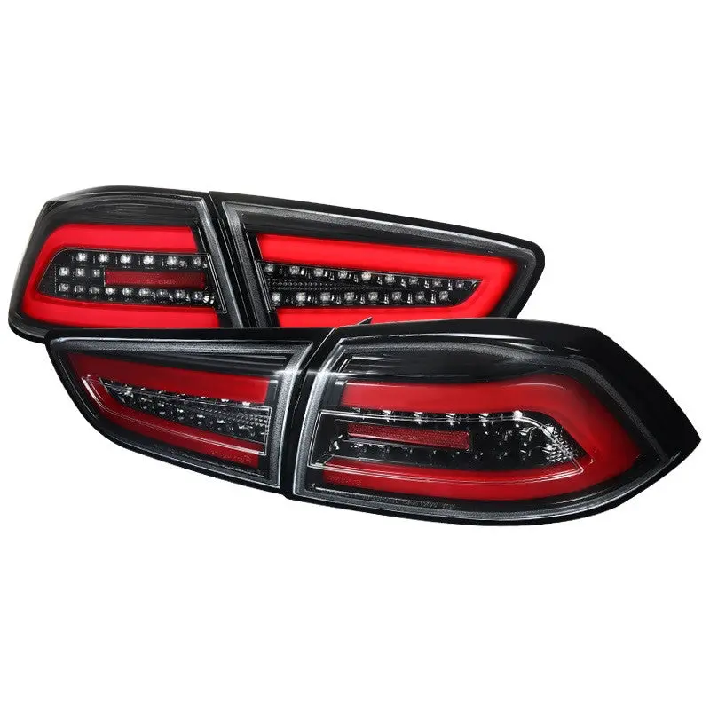 Spec-D 08-17 Mitsubishi Lancer Evo X Led Tail Lights Black 1