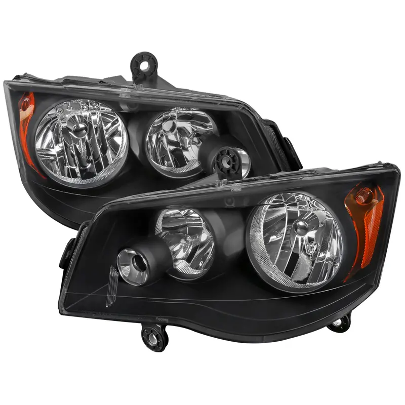 Spec-D 08-18 Grand Caravan Chrysler Town Country Headlights Black 1