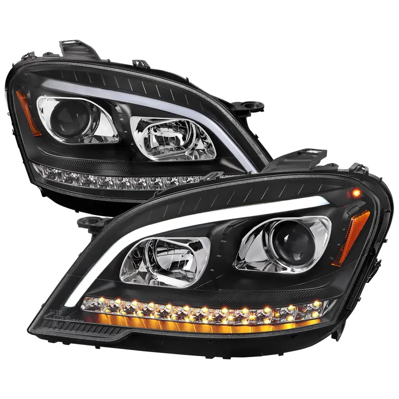 Spec-D 09-11 Benz W164 Ml-Class Sequetial Led Headlights Black 1