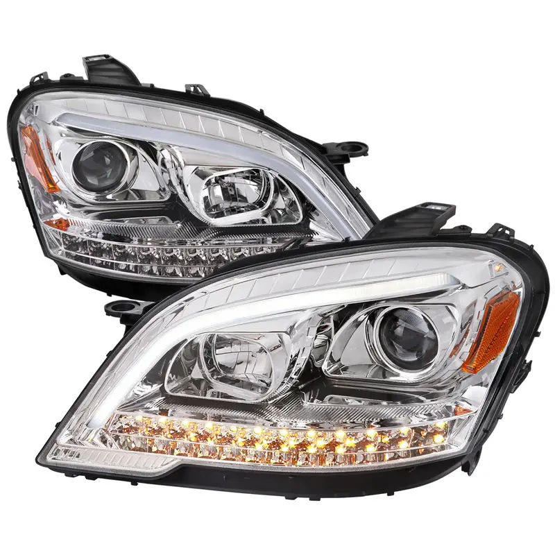 Spec-D 09-11 Benz W164 Ml-Class Sequetial Led Headlights Chrome 1