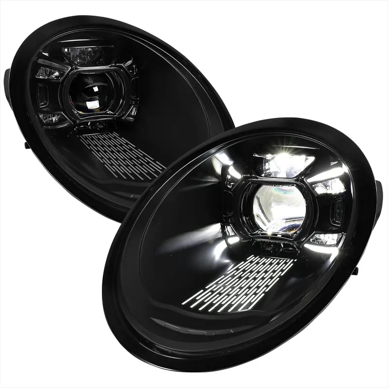 Spec-D 09-13 Porsche 911 997.2 Projector Headlights Black 1