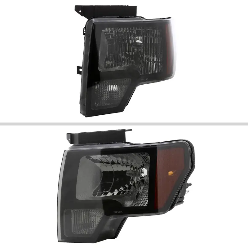 Spec-D 09-14 Ford F-150 Headlights Oem Style Black/Smoked Lens 2