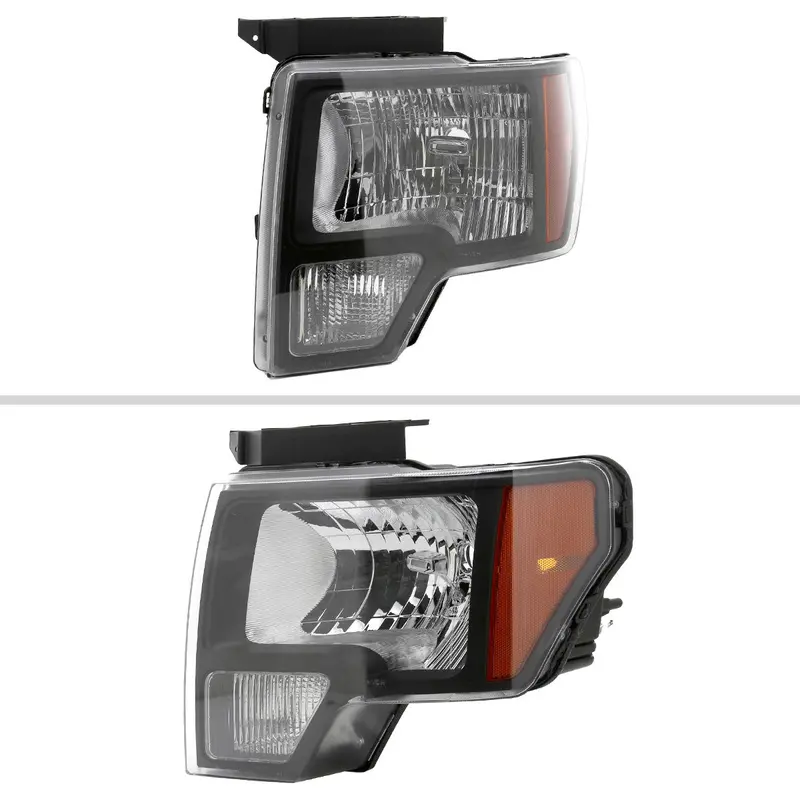 Spec-D 09-14 Ford F-150 Headlights Oem Style Matte Black/Clear 2