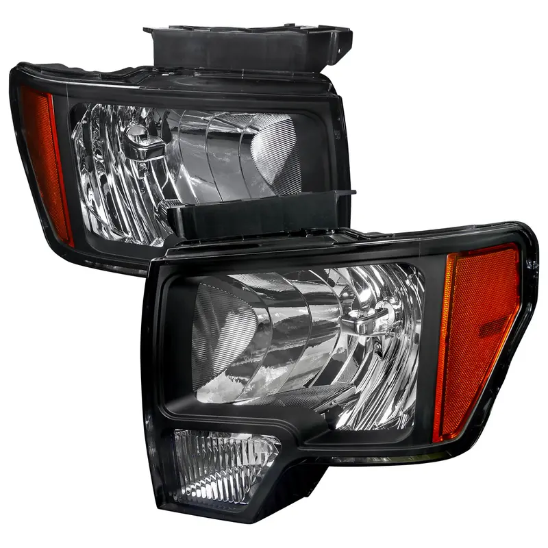 Spec-D 09-14 Ford F-150 Oem Oem Style Crystal Headlights Black 1