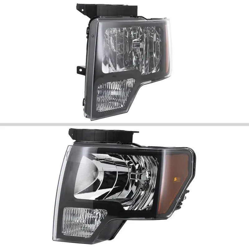 Spec-D 09-14 Ford F-150 Oem Oem Style Crystal Headlights Black 2