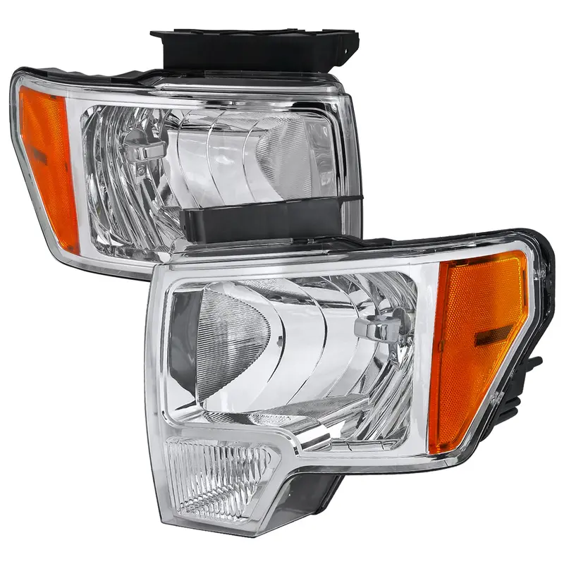 Spec-D 09-14 Ford F-150 Oem Oem Style Crystal Headlights Chrome 1