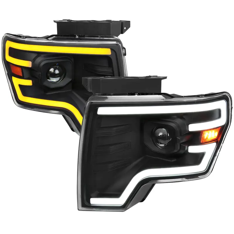 Spec-D 09-14 Ford F-150 Projector Headlights Sequetial Led Black 1