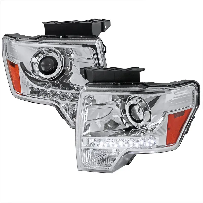 Spec-D 09-14 Ford F150 Projector Headlights Chrome 1