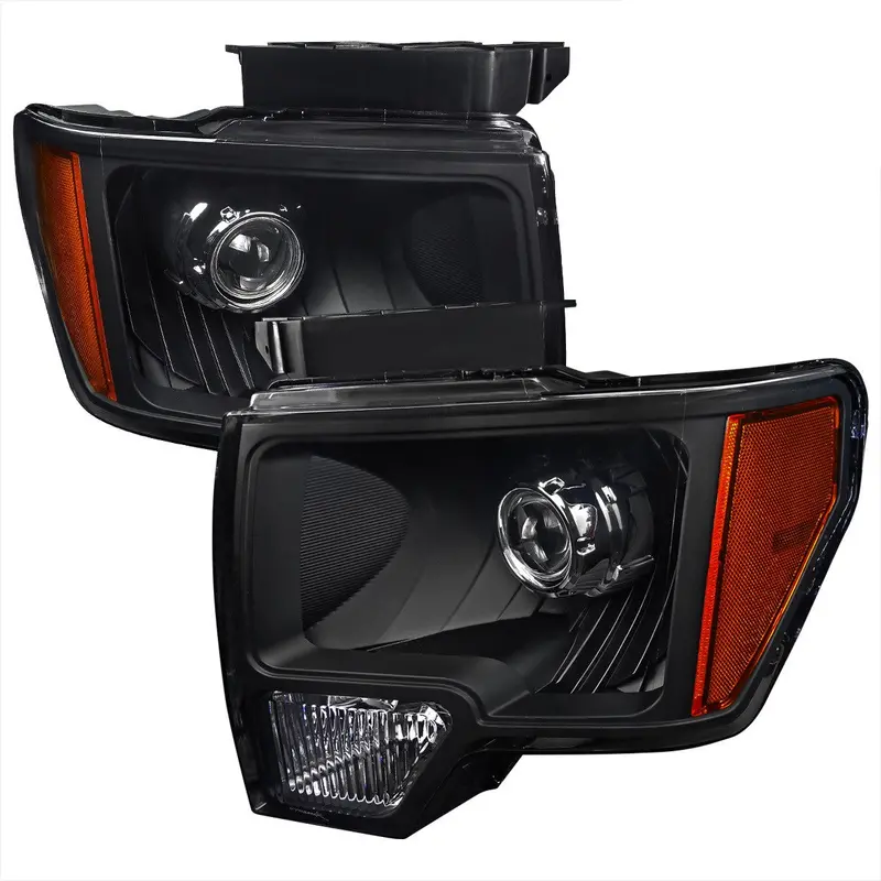 Spec-D 09-14 Ford F150 Retro Fit Projector Headlights Black 1
