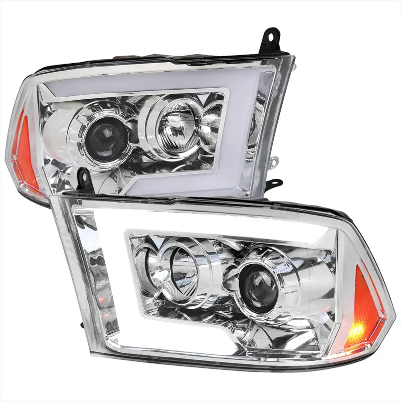 Spec-D 09-18 Dodge Ram 1500 2500 3500 Projector Headlights Chrome 1