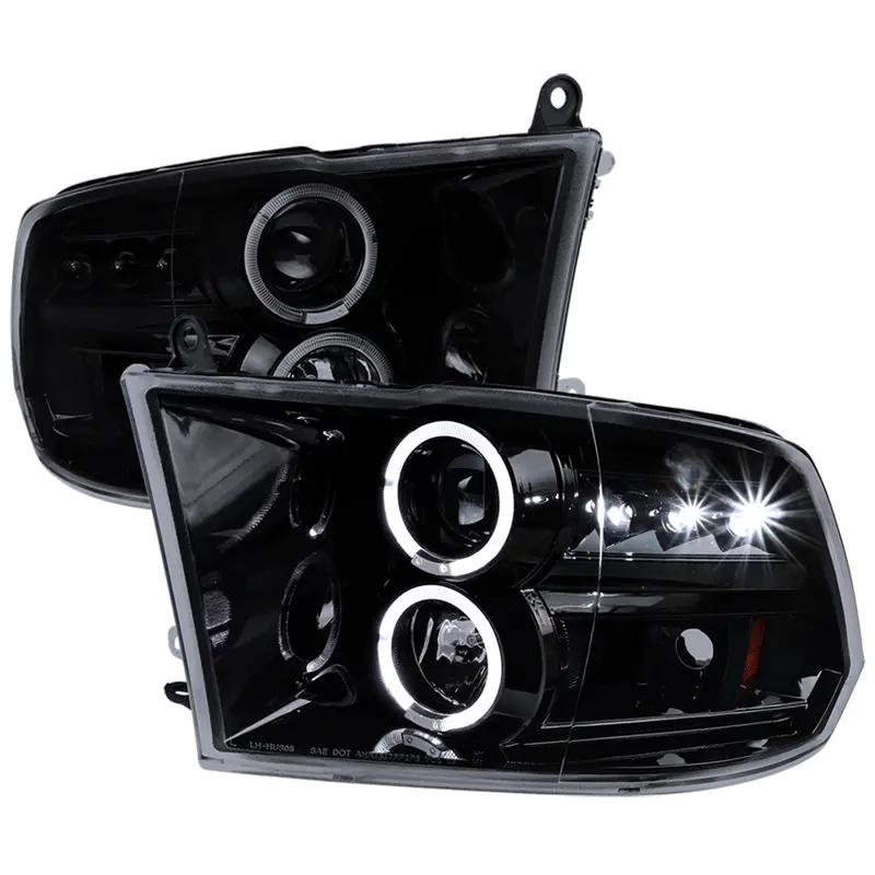 Spec-D 09-18 Dodge Ram 1500 2500 Sequential Headlights Black/Smoked 1