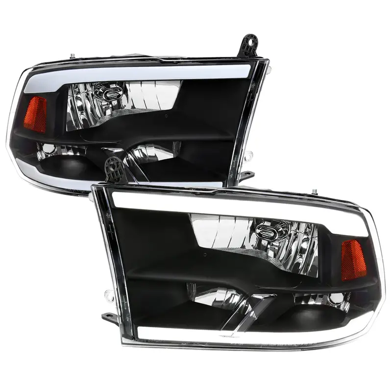 Spec-D 09-19 Ram 1500/10-19 Ram 2500/3500 Strip Headlights Black 1