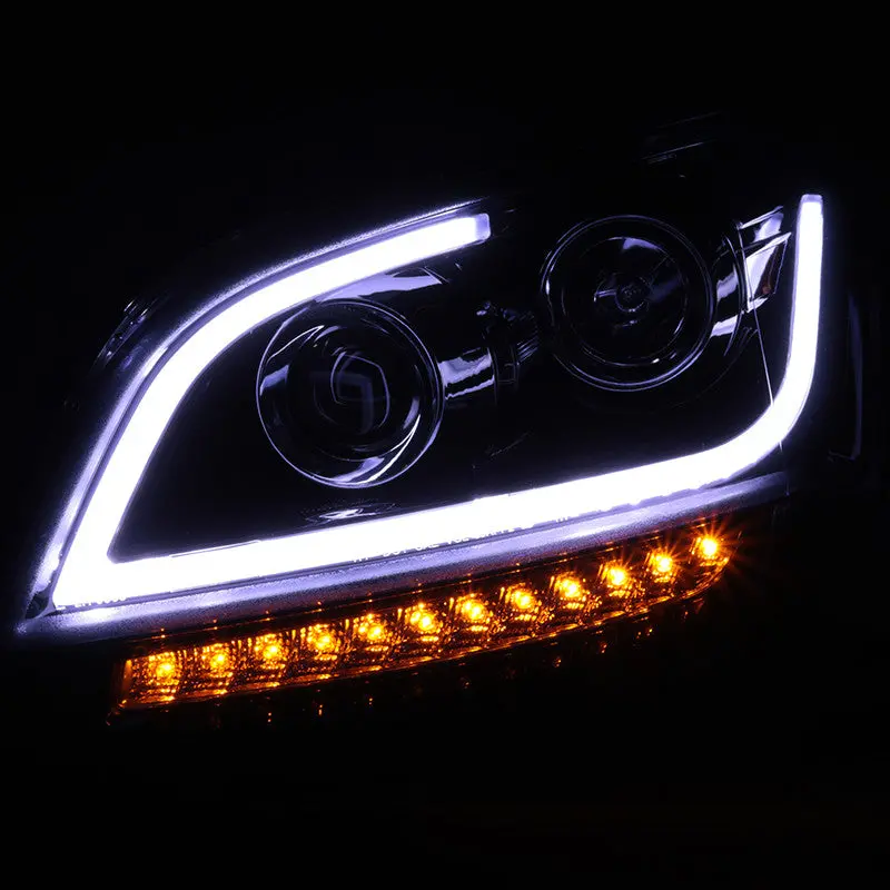 Spec-D 10-11 Kia Soul Headlights Led Bar Projector Smoked 2