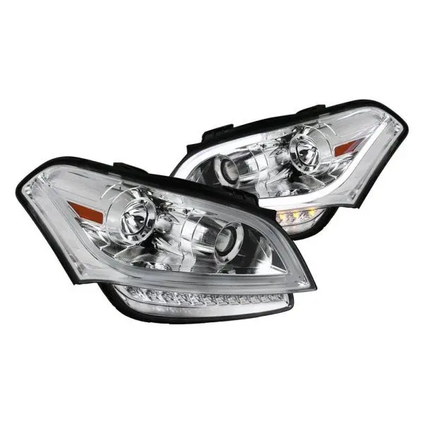 Spec-D 10-11 Kia Soul Led Bar Projector Headlights Chrome 1