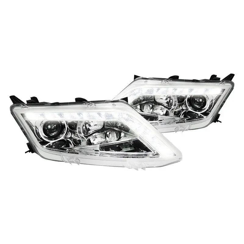 Spec-D 10-12 Ford Fusion Headlights Projector Chrome/Clear 1