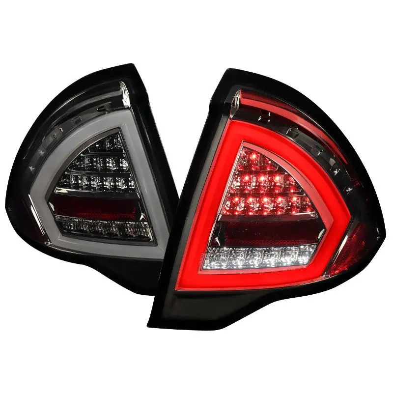 Spec-D 10-12 Ford Fusion Led Bar Tail Lights Chrome Smoked Lens 1