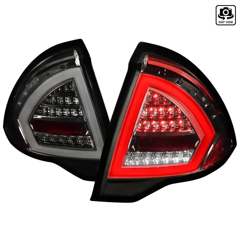 Spec-D 10-12 Ford Fusion Led Bar Tail Lights Chrome Smoked Lens 2