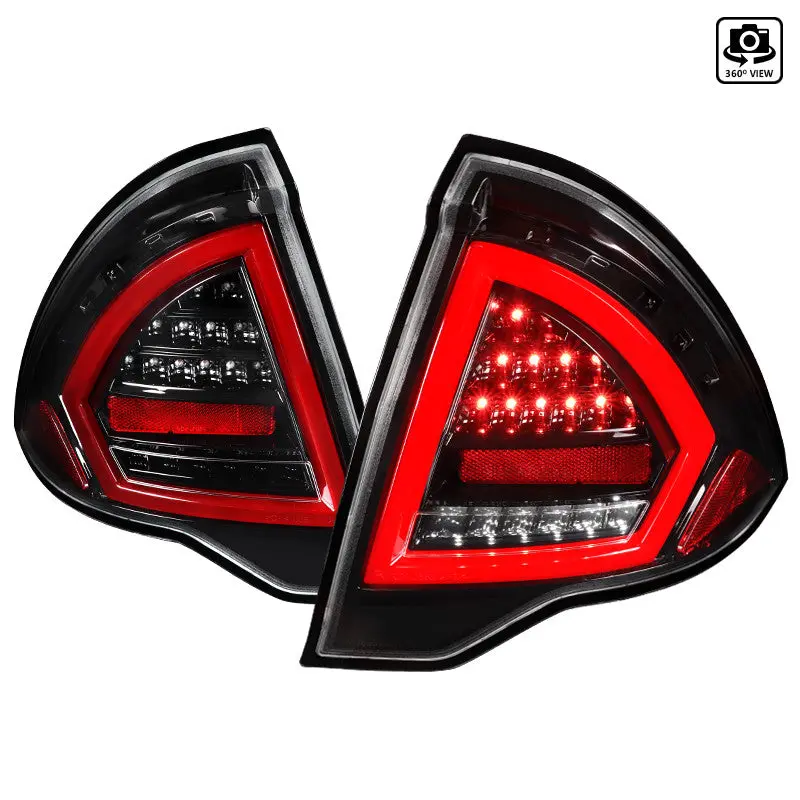 Spec-D 10-12 Ford Fusion Tail Lights Led Jet Black/Clear 2