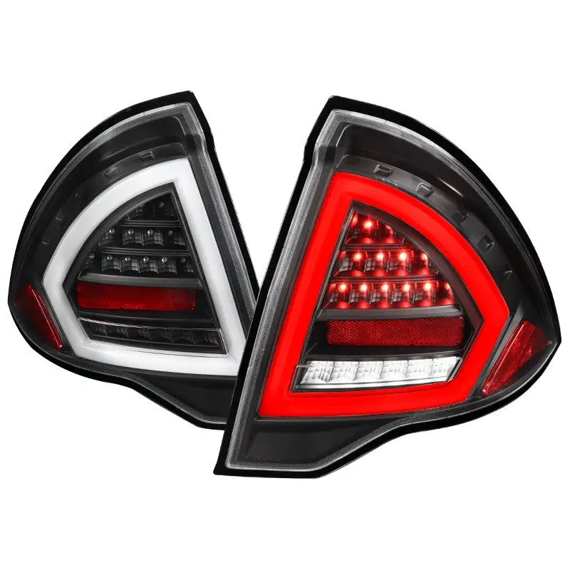 Spec-D 10-12 Ford Fusion Tail Lights Led Matte Black/Clear 1
