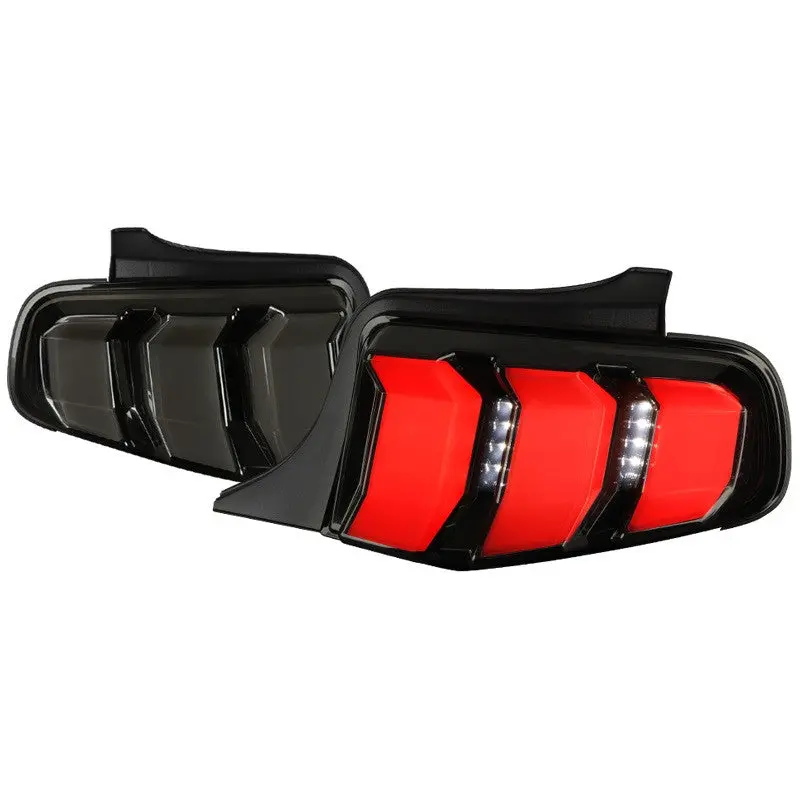 Spec-D 10-12 Ford Mustang Sequential Led Tail Lights Smoked 1